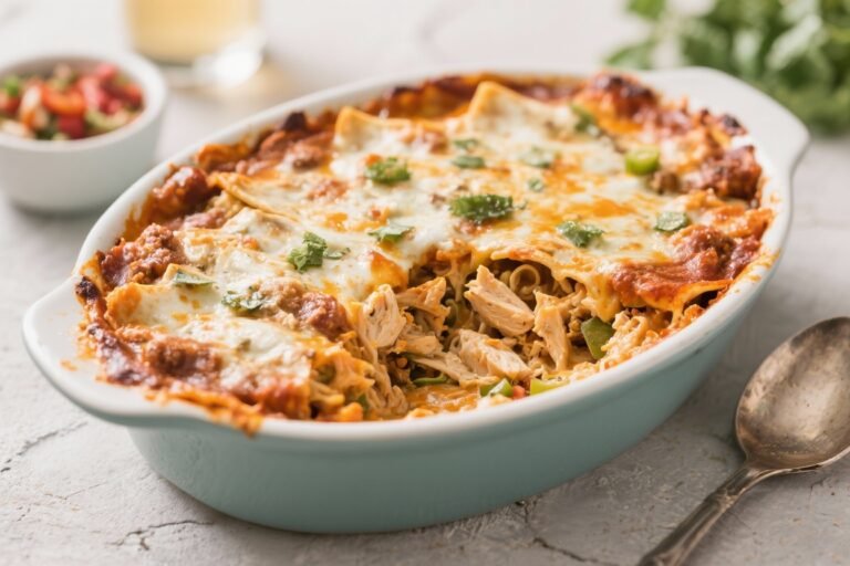 Keto Chicken Enchilada Bake – Comforting, Low-Carb Weeknight Favorite