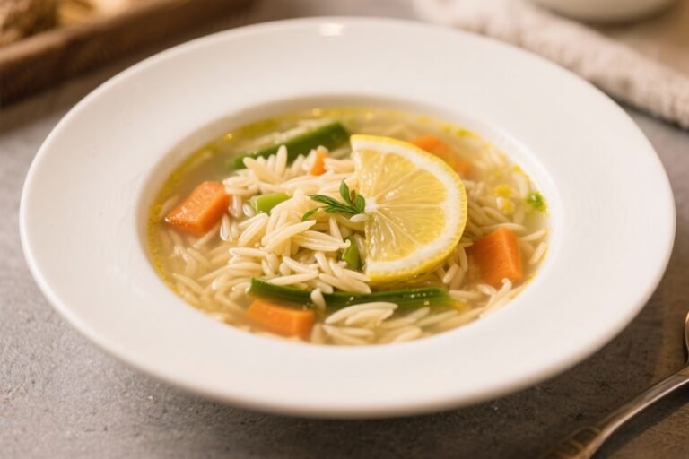 Zesty Lemon Orzo Vegetable Soup – Bright, Comforting, and Easy