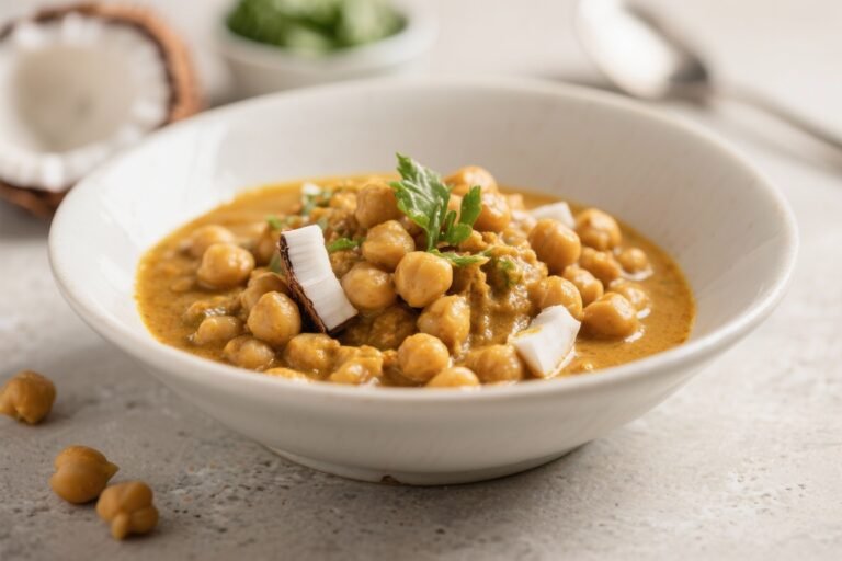 Coconut Curry Chickpeas – A Cozy, Flavor-Packed Weeknight Meal