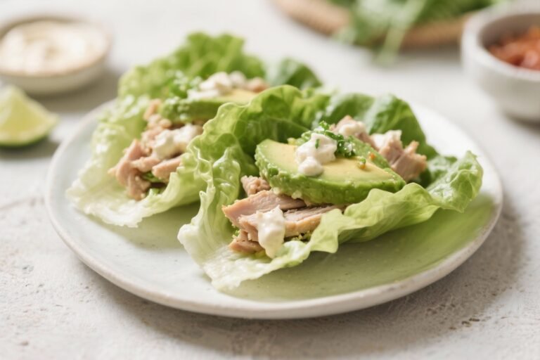 Creamy Avocado Turkey Lettuce Wraps – A Fresh, Satisfying Lunch