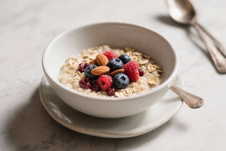 Berry Almond Oatmeal Bowl – A Bright, Satisfying Breakfast