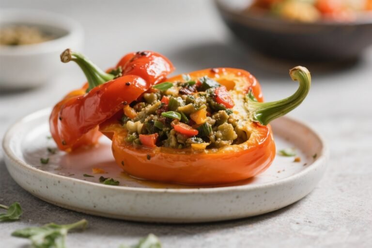 Vegan Stuffed Bell Peppers – A Comforting, Colorful Weeknight Dinner