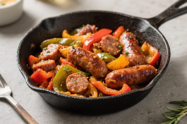 Keto Sausage and Peppers Skillet – A Fast, Flavor-Packed Weeknight Dinner