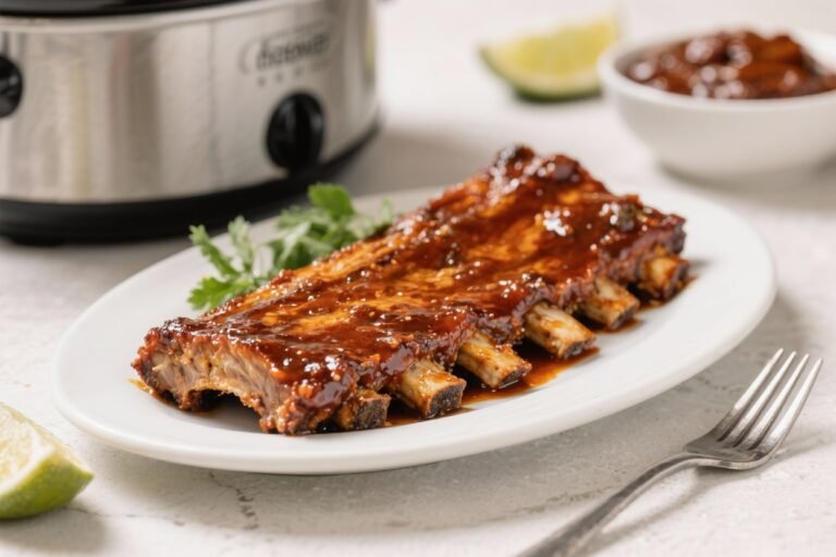 Slow Cooker Keto BBQ Ribs – Tender, Saucy, and Low-Carb