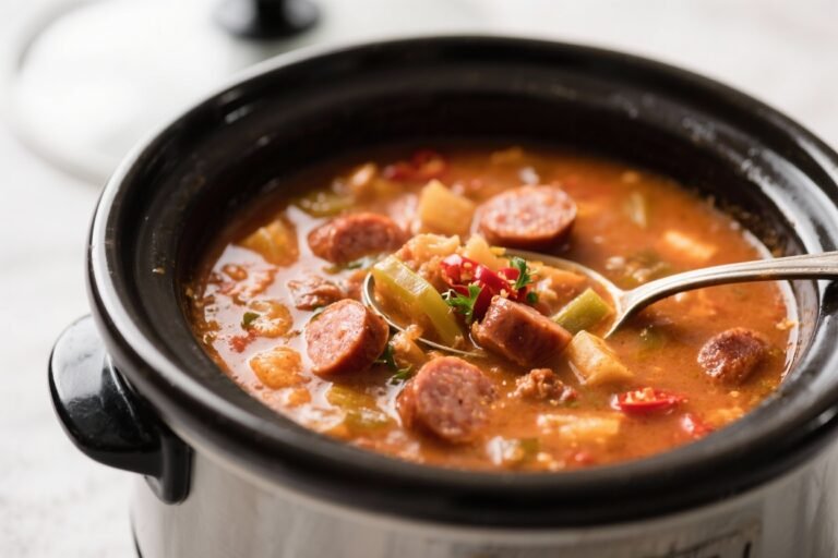 Crockpot Keto Spicy Sausage Soup – Comforting, Low-Carb, and Loaded With Flavor
