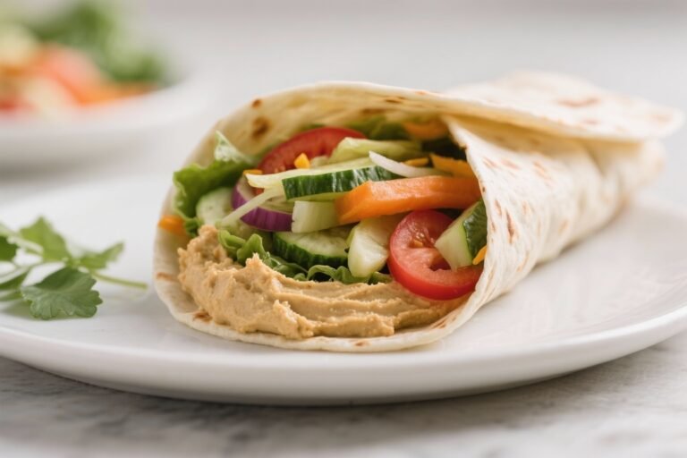 Veggie & Hummus Wrap – A Fresh, Fast, and Flavorful Lunch