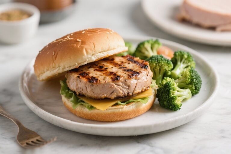 Grilled Turkey Burger With Steamed Broccoli – A Simple, Satisfying Weeknight Meal