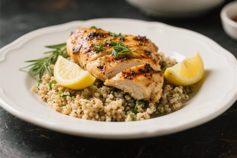 Grilled Lemon Herb Chicken With Quinoa – Bright, Fresh, and Satisfying