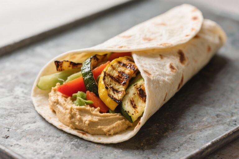Grilled Veggie and Hummus Wrap – Simple, Flavorful, and Satisfying