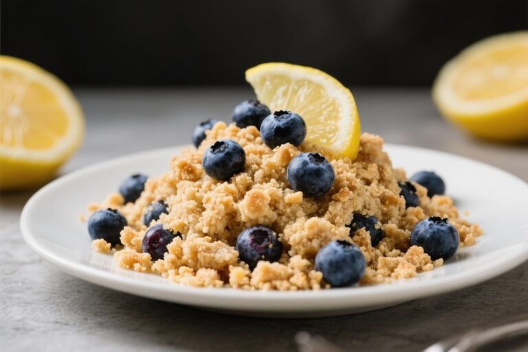 Keto Blueberry Lemon Crumble – Bright, Fresh, and Low-Carb Comfort