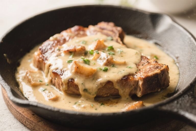 Creamy Smothered Pork Chops – Comforting, Cozy, and Weeknight-Friendly