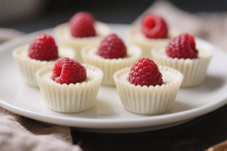 Keto Raspberry White Chocolate Cups – Creamy, Tart, and Low-Carb