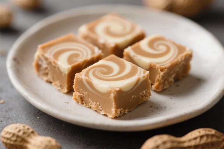 Keto Peanut Butter Vanilla Swirl Fudge – Creamy, Low-Carb Treat