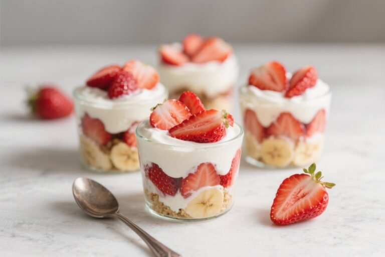 No-Bake Strawberry Banana Yogurt Parfaits – Fresh, Simple, and Satisfying
