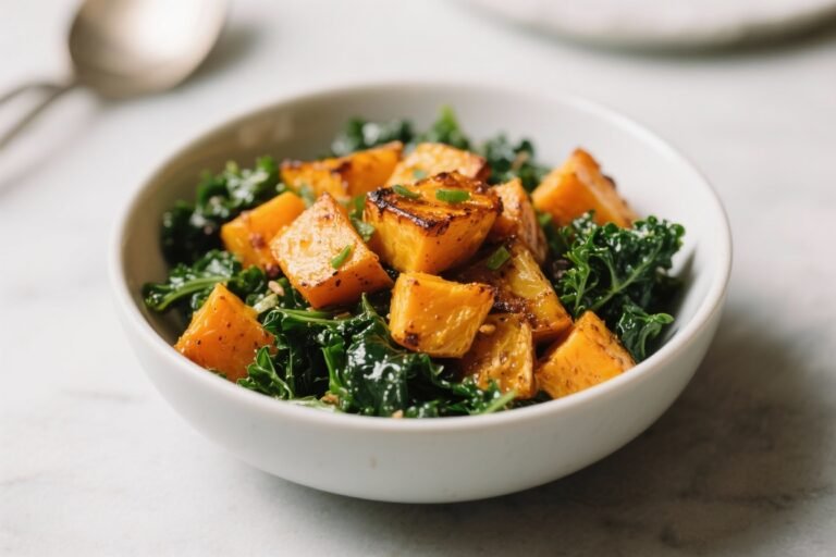Roasted Butternut Squash & Kale Bowl – Cozy, Nourishing, and Easy