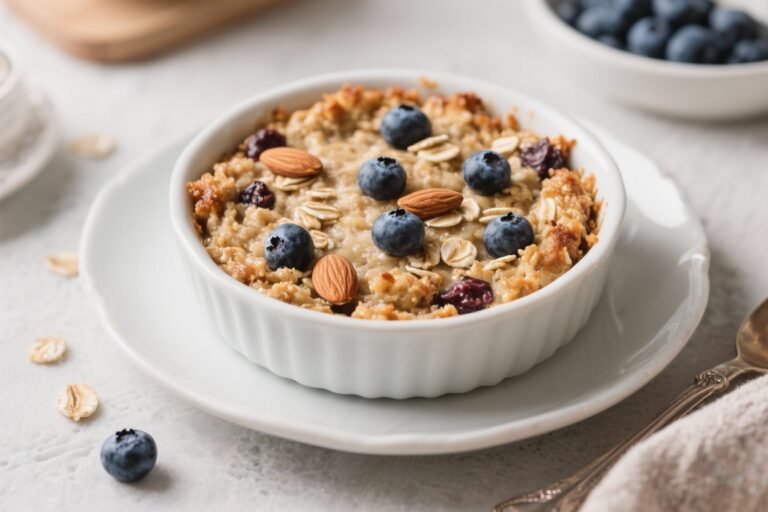 Blueberry Almond Baked Oatmeal – A Cozy, Make-Ahead Breakfast