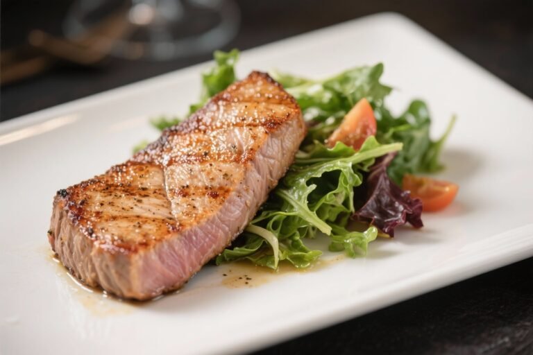 Seared Tuna Steak With Mixed Greens – Fresh, Fast, and Flavorful