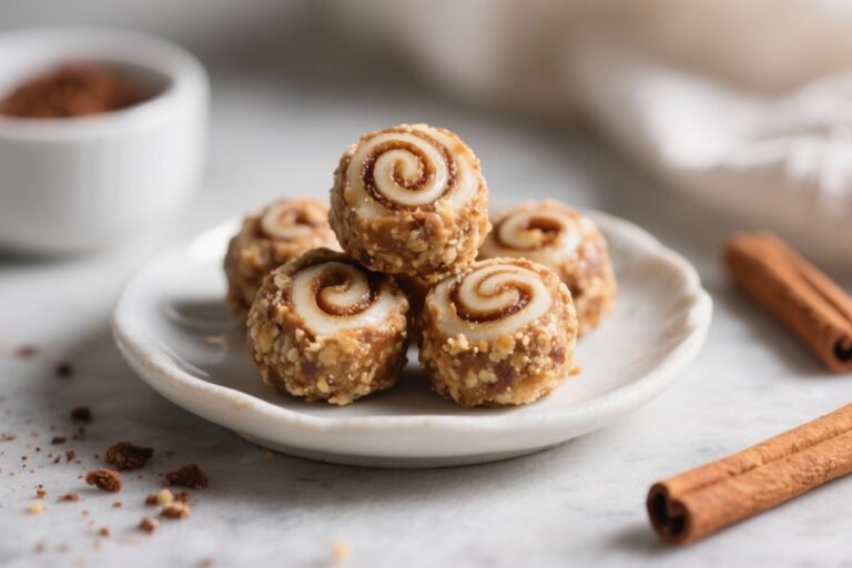 No-Bake Cinnamon Roll Energy Bites – Quick, Cozy, and Satisfying