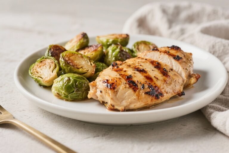 Grilled Chicken & Roasted Brussels Sprouts – A Simple, Satisfying Weeknight Meal