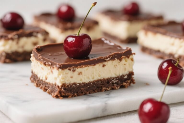 Keto Chocolate Cherry Cheesecake Bars – Rich, Creamy, and Low-Carb