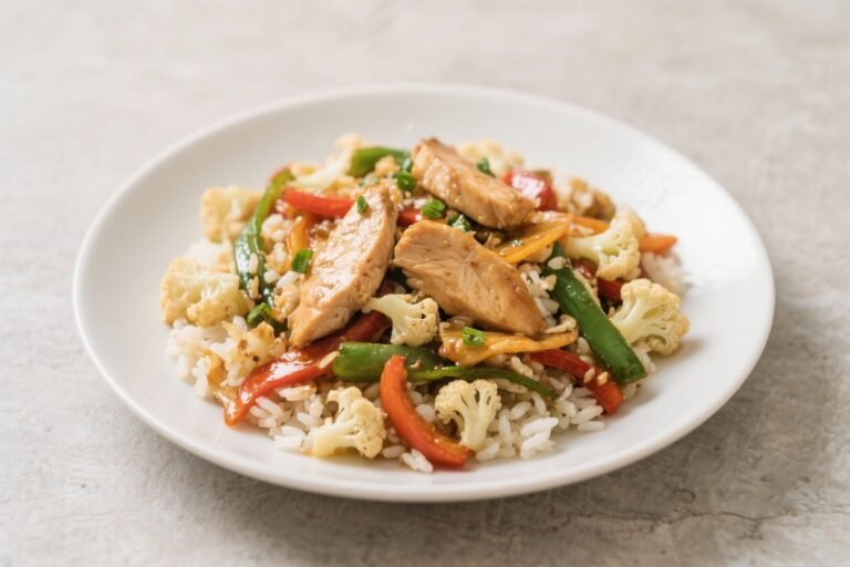 Chicken & Cauliflower Rice Stir-Fry – Simple, Fast, and Flavorful