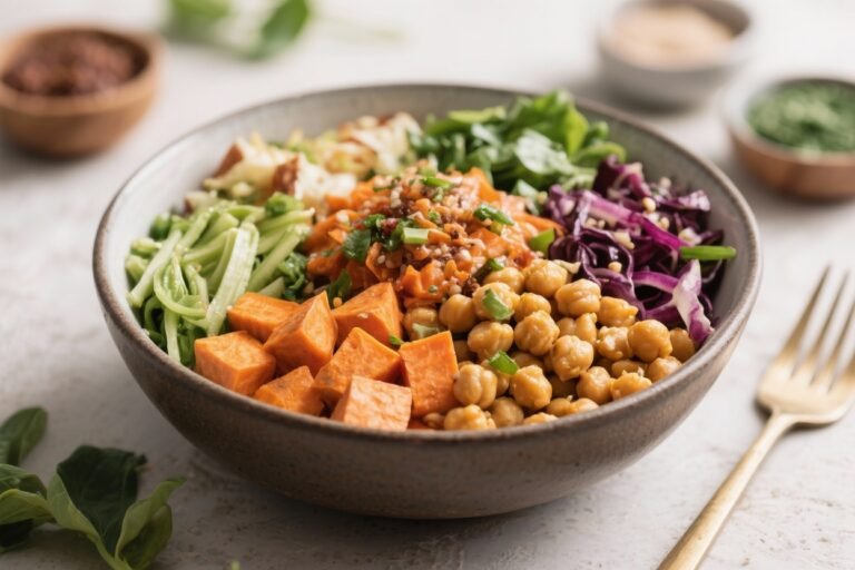 Sweet Potato Chickpea Buddha Bowl – A Bright, Satisfying Plant-Based Meal