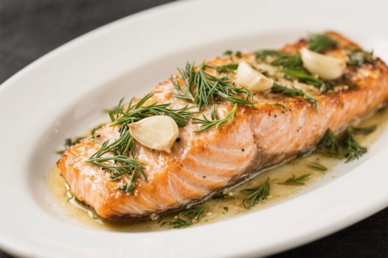 Baked Salmon With Garlic and Dill – Simple, Fresh, and Flavorful
