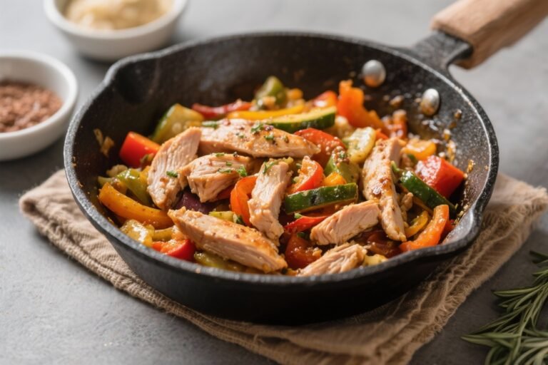 Turkey & Veggie Skillet – A Quick, Flavorful One-Pan Dinner