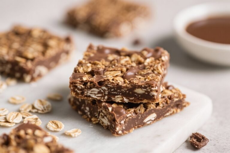 Easy No-Bake Mocha Oat Bars – Rich, Chewy, and Ready in Minutes