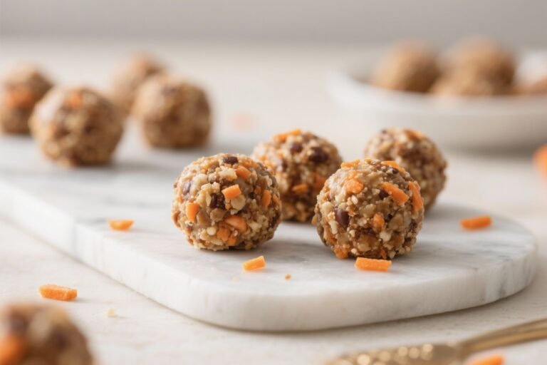 No-Bake Carrot Cake Energy Bites – A Quick, Wholesome Snack