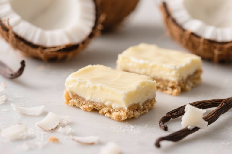 Keto Coconut Vanilla Custard Bars – Creamy, Low-Carb Comfort
