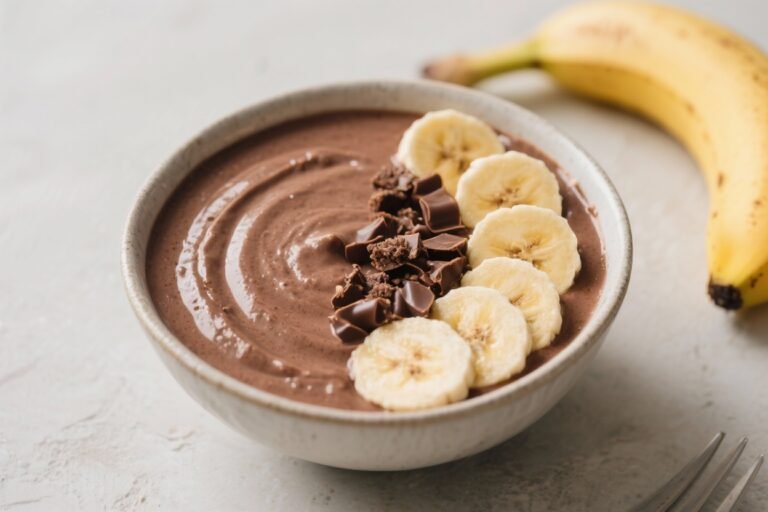 Chocolate Banana Protein Smoothie Bowl – Creamy, Satisfying, and Easy