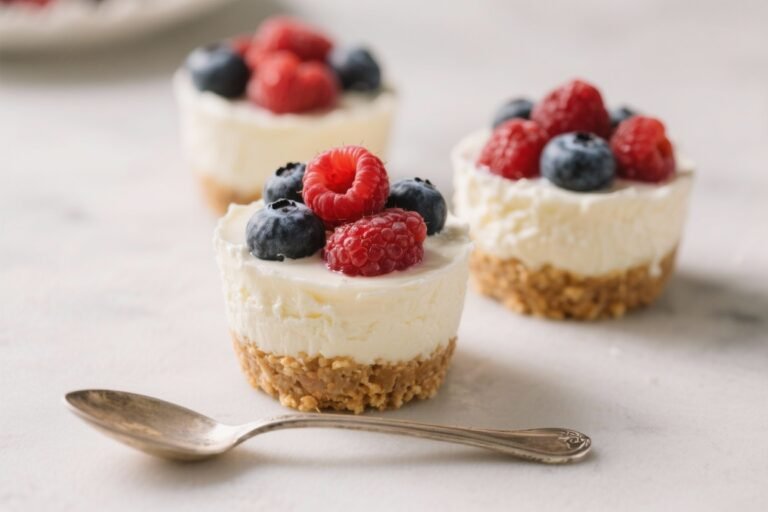 No-Bake Greek Yogurt Berry Cheesecake Cups – Light, Fresh, and So Simple