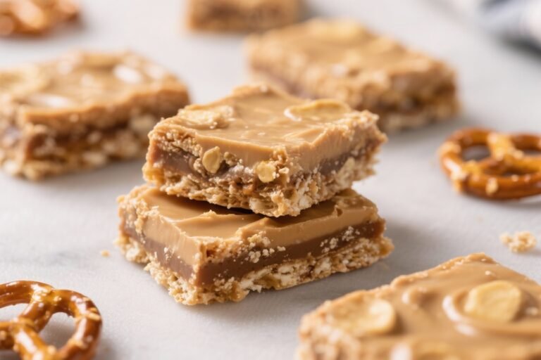No-Bake Peanut Butter Pretzel Dessert Bars – Sweet, Salty, and Simple