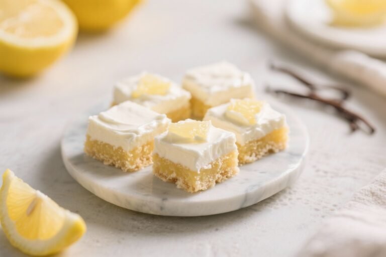 Keto Lemon Vanilla Cream Squares – Bright, Creamy, and Low-Carb