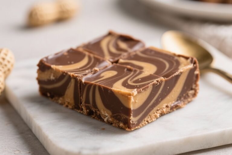Keto Chocolate Peanut Butter Swirl Fudge – Rich, Easy, and Low-Carb