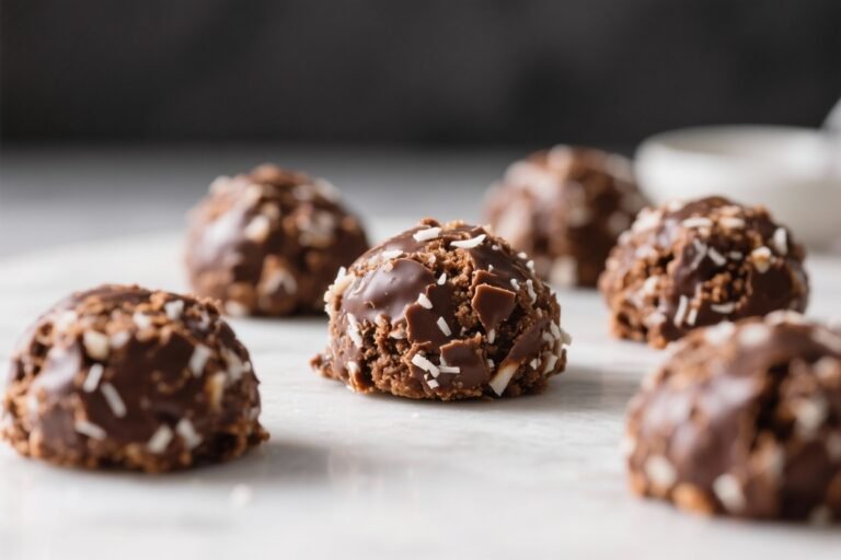 Healthy No-Bake Chocolate Coconut Macaroons – Simple, Sweet, and Satisfying
