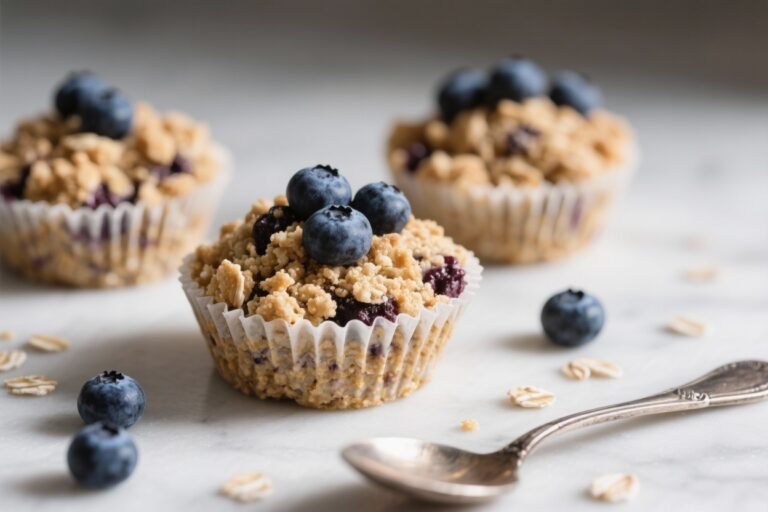 Healthy No-Bake Blueberry Oat Crumble Cups – Easy, Fresh, and Naturally Sweet