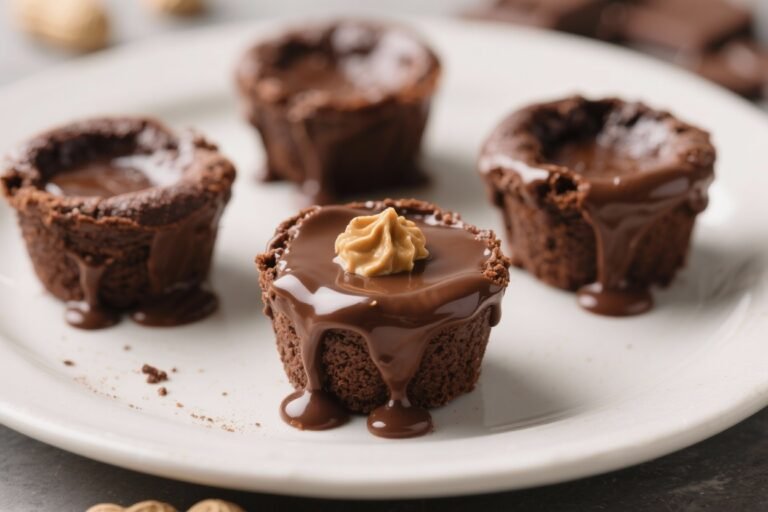 Keto Chocolate Peanut Butter Lava Cakes – Rich, Gooey, and Low-Carb