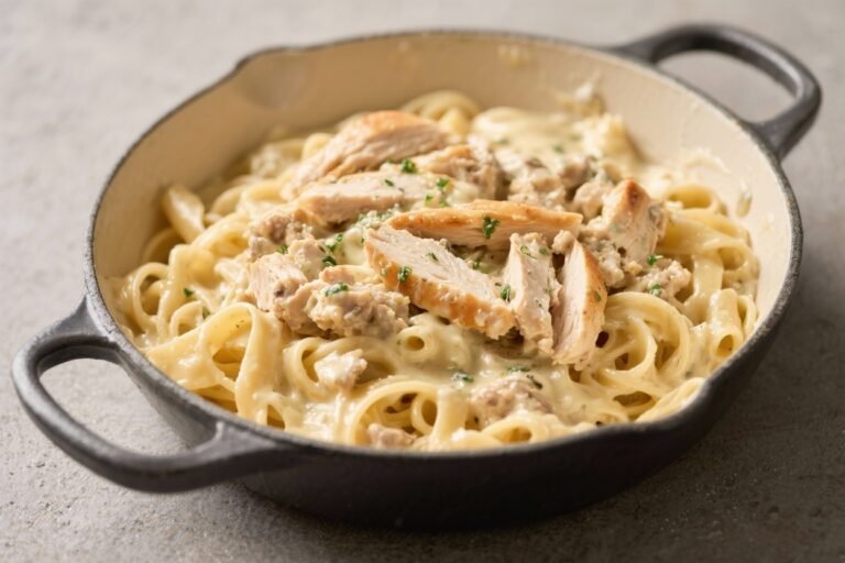 One-Pot Chicken Alfredo Pasta – Creamy, Comforting, and Weeknight-Friendly