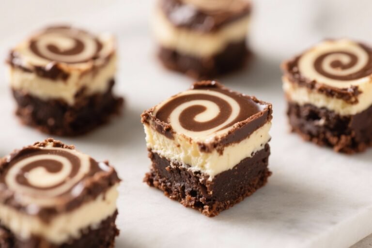 Keto Brownie Cheesecake Swirl Bites – Rich, Creamy, and Low-Carb Treats