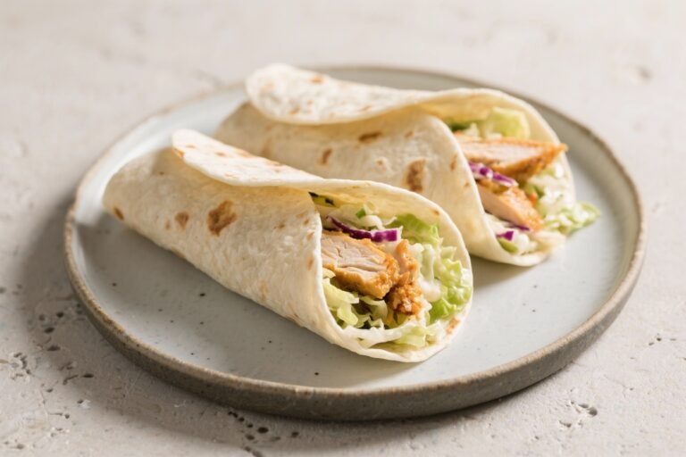 Chicken & Cabbage Slaw Wraps – Fresh, Crunchy, and Satisfying