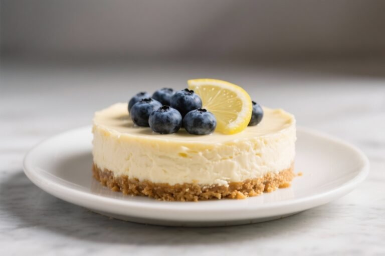 Keto Blueberry Lemon Cheesecake – Bright, Creamy, and Low-Carb