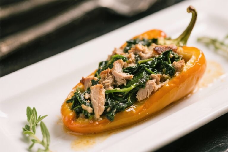 Turkey and Spinach Stuffed Peppers – A Flavorful, Lighter Dinner