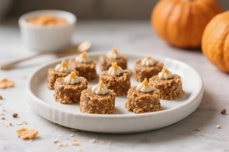 Healthy No-Bake Pumpkin Pie Bites – Easy, Cozy, and Naturally Sweet