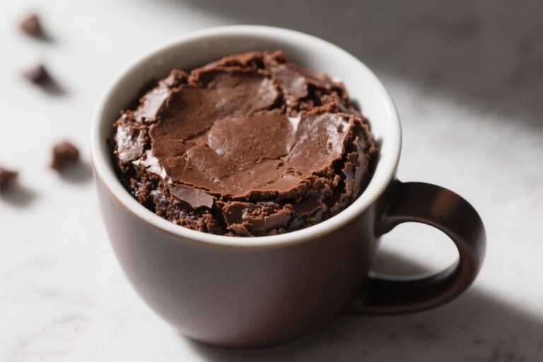 Keto Chocolate Mug Brownie – A Quick, Gooey, Low-Carb Treat