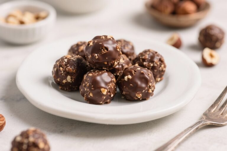 No-Bake Chocolate Hazelnut Protein Bites – Simple, Satisfying, and Ready Fast