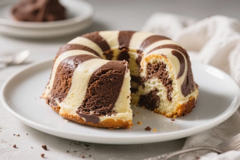 Keto Vanilla Chocolate Marble Cake – A Low-Carb Classic With Swirls of Flavor