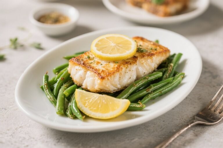 Baked Cod With Lemon and Green Beans – A Bright, Easy Weeknight Dinner