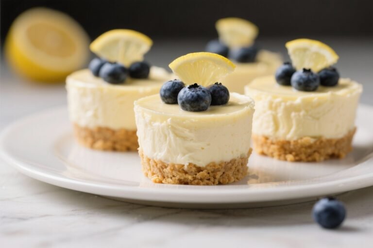 No-Bake Lemon Blueberry Cheesecake Cups – Bright, Creamy, and Easy